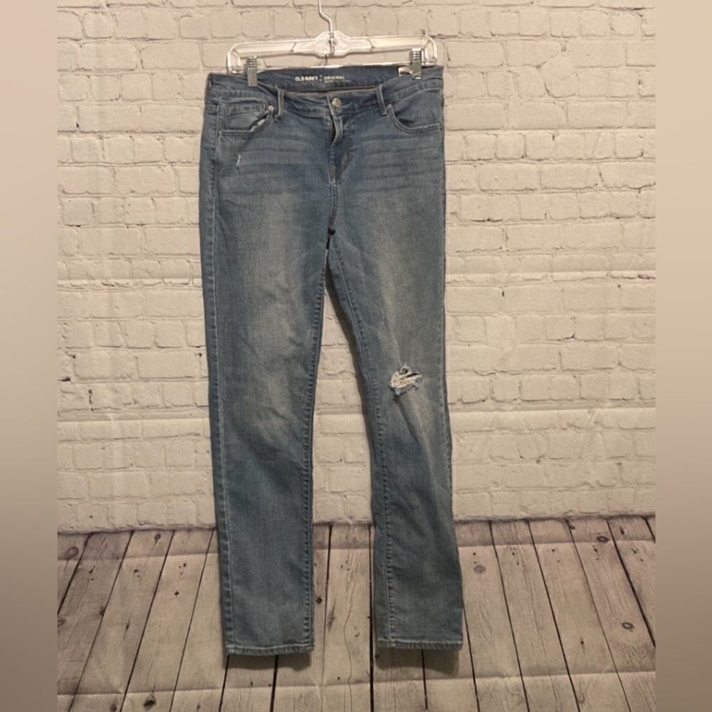 Old Navy distressed mid rise jeans size size 6